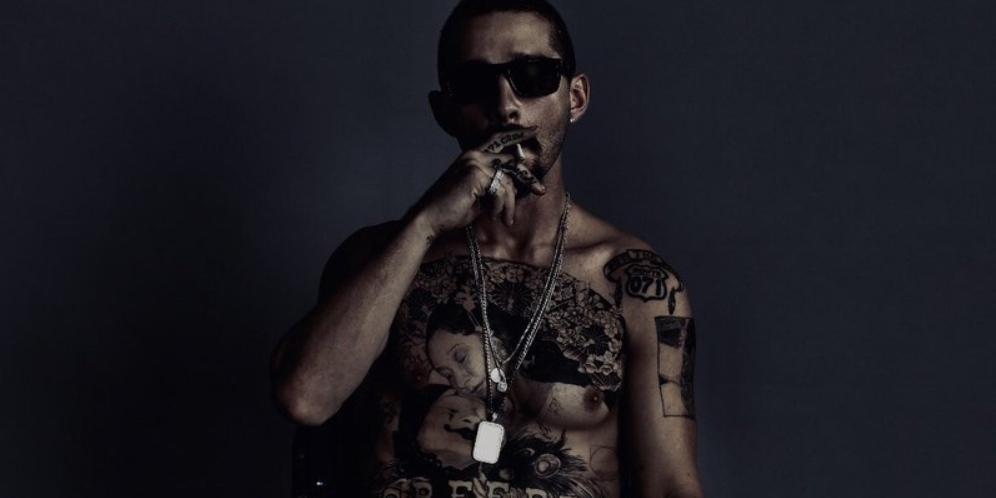 Badan Shia LaBeouf Penuh Tato Kayak Yakuza, Lagi Bikin Film Apa?